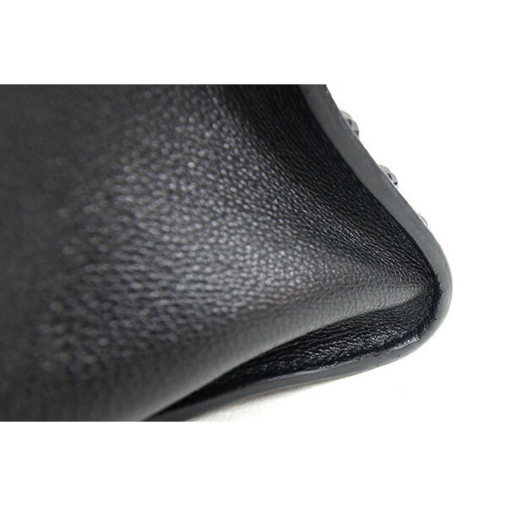 Prada Handbag Black Leather Beads Studded Crossbody Shoulder - Picture 5 of 10